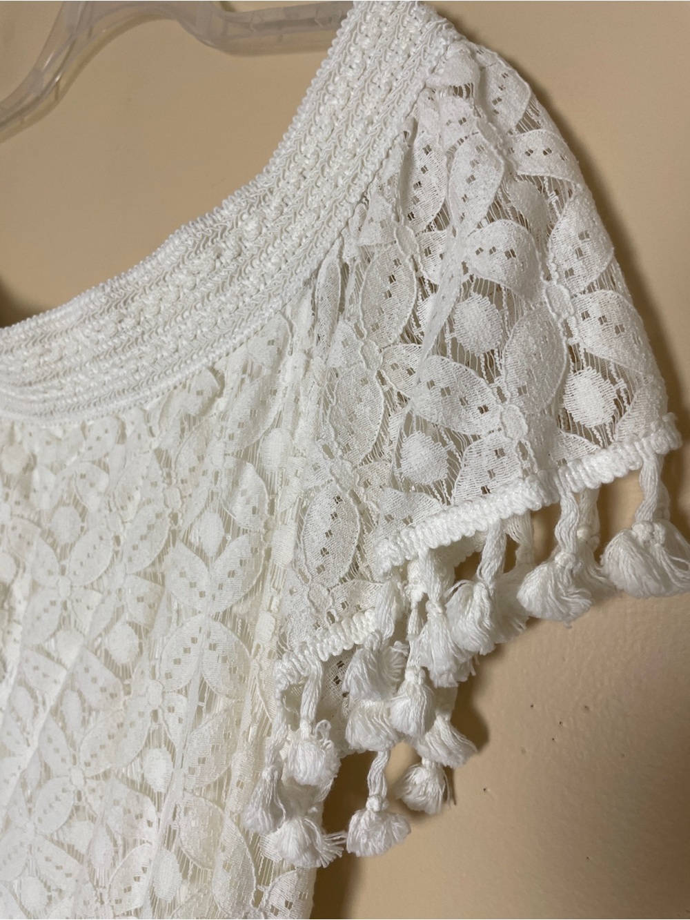 Charming Charlie Dress Size XL Cream Lace NWT - Picture 4 of 10